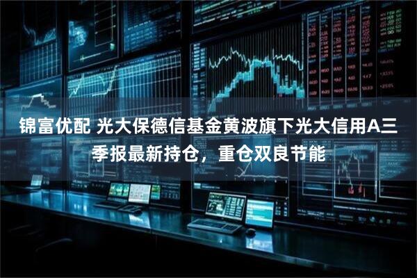 锦富优配 光大保德信基金黄波旗下光大信用A三季报最新持仓，重仓双良节能